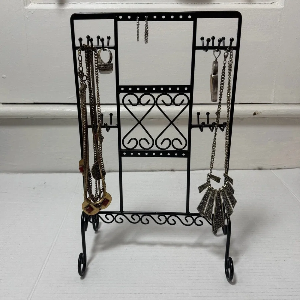 Black Metal Jewelry Accessories Organizer‎ Stand